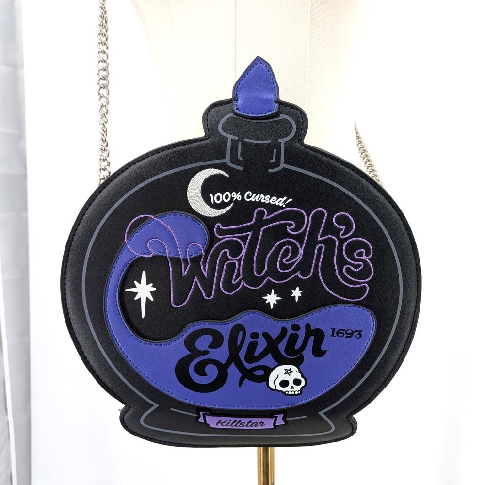 Killstar Witch Elixir Large Crossbody Bag Gothic Potion Bottle Purse - Picture 1 of 13